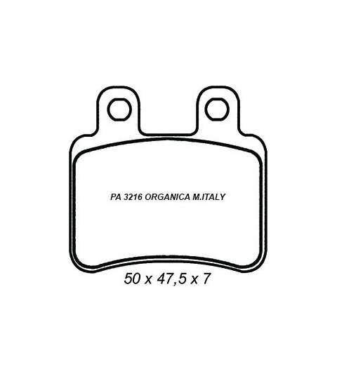 JUEGO PASTILLAS FRENO TRASERAS PEUGEOT ELYSEO 125 R: PA 3216