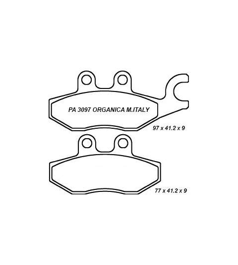 JUFEGO PASTILLAS FRENO PIAGGIO X9 125 R: PA 3097