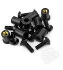 JUEGO DE TORNILLOS ( DOBLE ) PARA CUPULA NEGROS 8 PIEZAS R: 171005