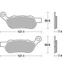 JUEGO PASTILLAS FRENO " SINTER " HARLEY DAVIDSON ROAD KING 1584 SBS R: P854LS