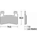 JUEGO PASTILLAS HONDA CBR RR FIREBLADE 919 / CBR 600 F " SINTER " SBS R: P734HS