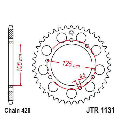 CORONA DE ARRASTRE RIEJU MRX 50 48 Z. JT R: R1131 48