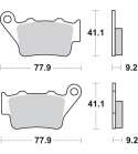 JUEGO PASTILLAS FRENO TRASERO BMW C1 125 / C1 200 / C400 SBS R: P175HF