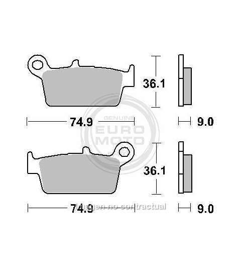 JUEGO PASTILLAS FRENO GAS GAS EC 125 00 - SBS - R: P121HF