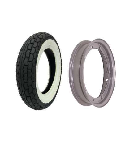 SET CUBIERTA 3.00 X 10 BANDA BLANCA + LLANTA BCR R: 40 562 0000