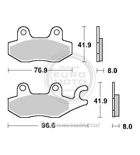 JUEGO PASTILLAS FRENO KYMCO PEOPLE 250 03/16 - SBS - R: P134HF